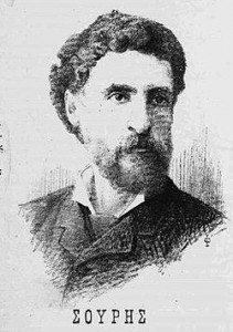 Ξυλογραφία του Γεωργίου Σουρή από το περιοδικό Το Άστυ του 1888